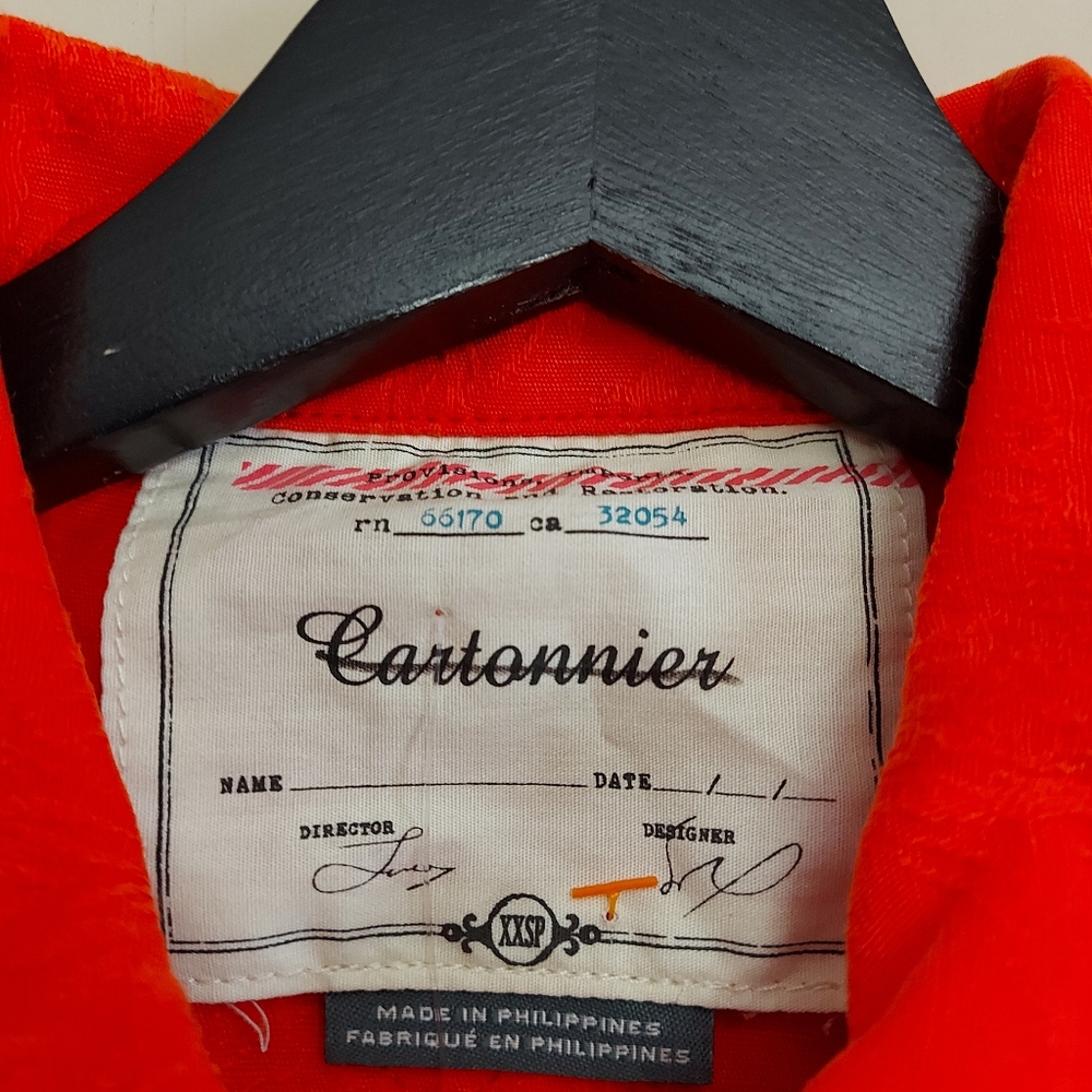 ANTHROPOLOGIE Cartonnier  Jacquard Eisenhower Jacket Size XXS Orange - Picture 9 of 12